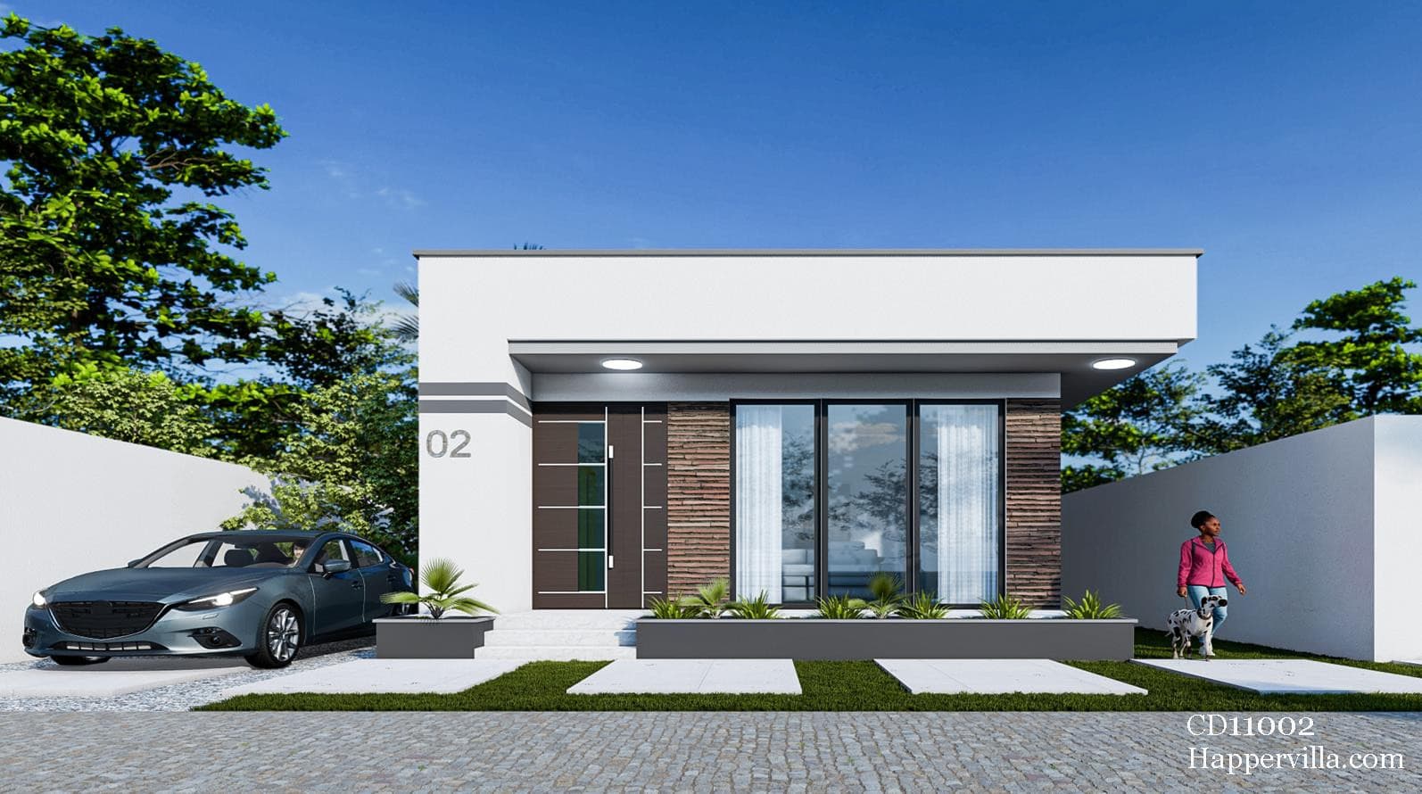 3 Bedroom Modern Home Design- CD11002 | HM-Concept